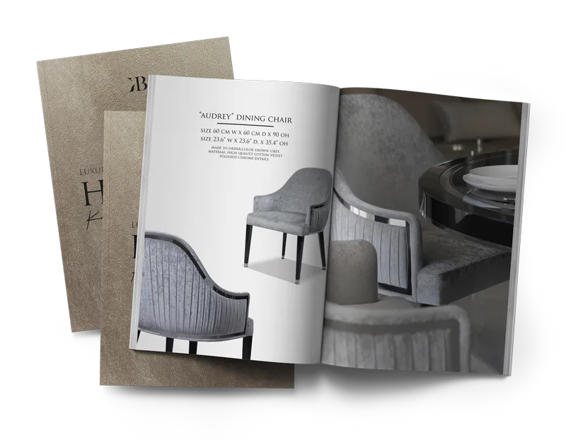 graphic of book render showing some karolina barrett furniture designs