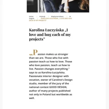 Article & images about Karolina Barrett