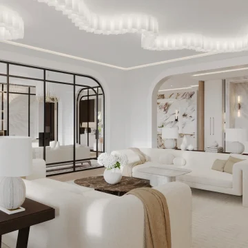 interior design orange blossom living room 2